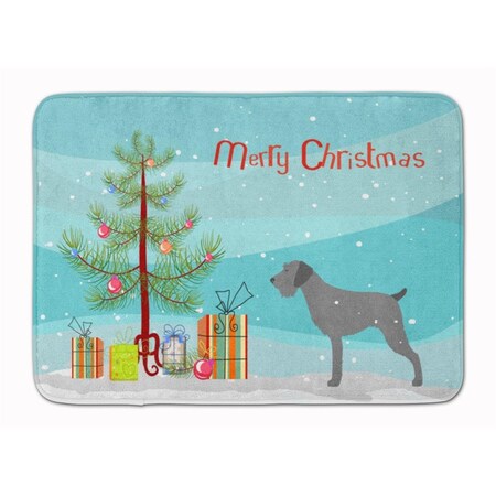 Carolines Treasures German Wirehaired Pointer Christmas Machine Washable Memory Foam Mat BB2929RUG